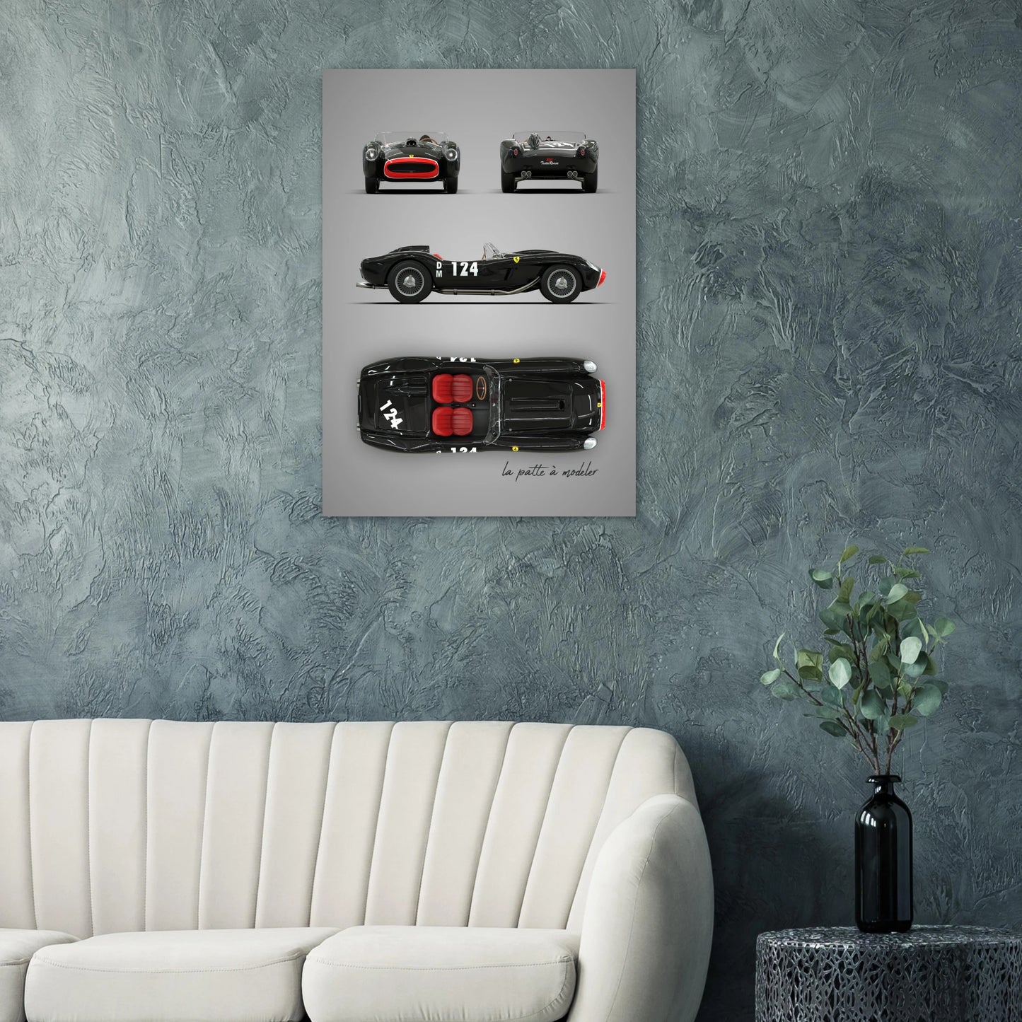 Italian Sports Car Aluminum Print - GT Racing Legend Art