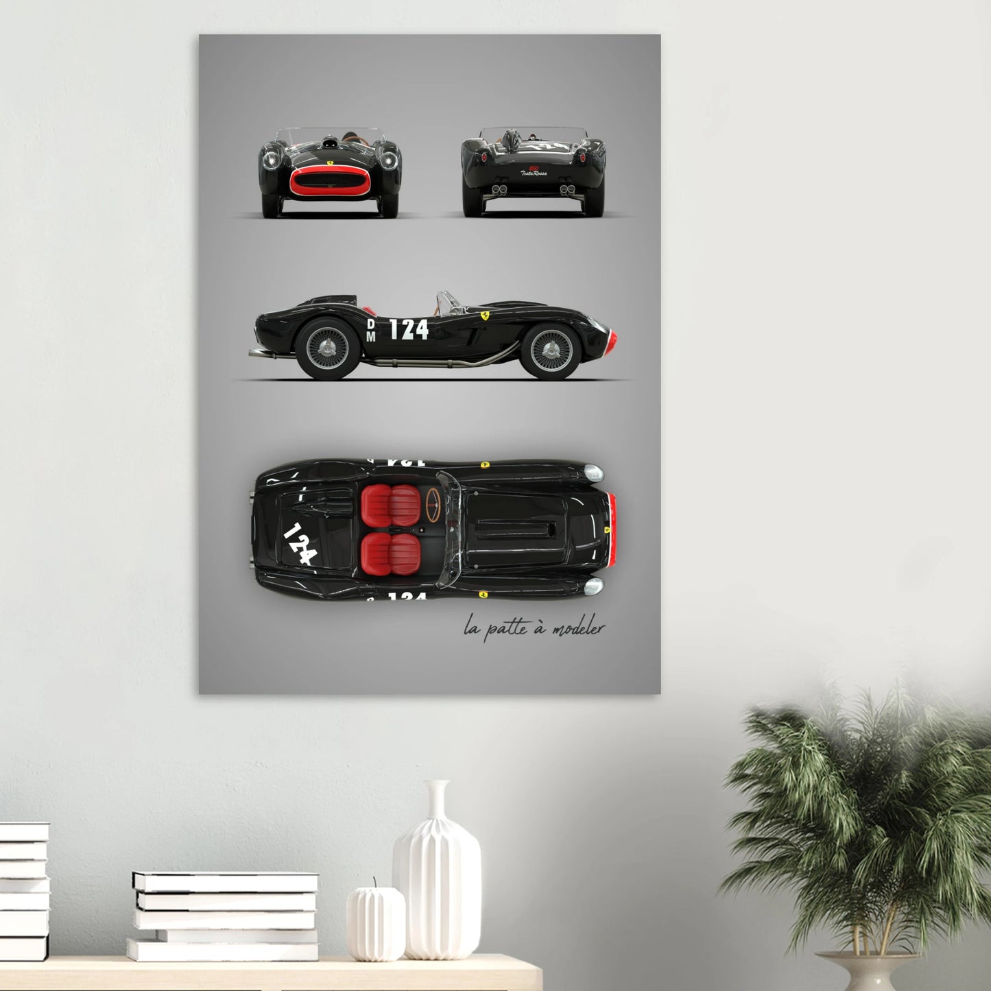 Italian Sports Car Aluminum Print - GT Racing Legend Art
