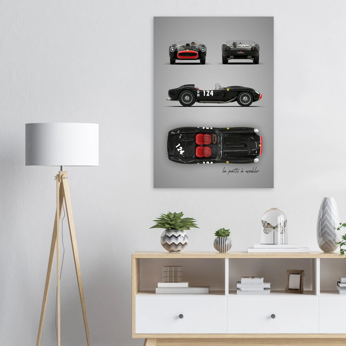 Italian Sports Car Aluminum Print - GT Racing Legend Art