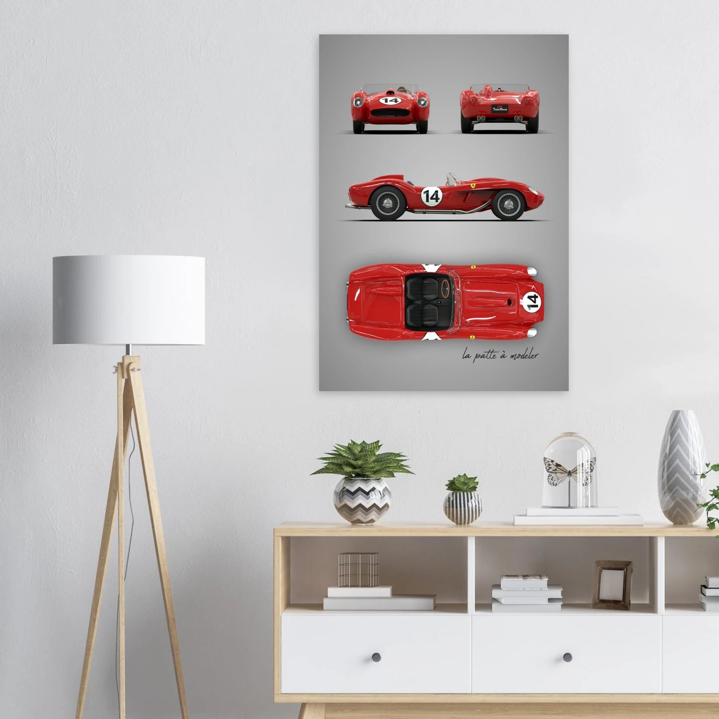 Italian Sports Car Aluminum Print - Classic GT Racing Art