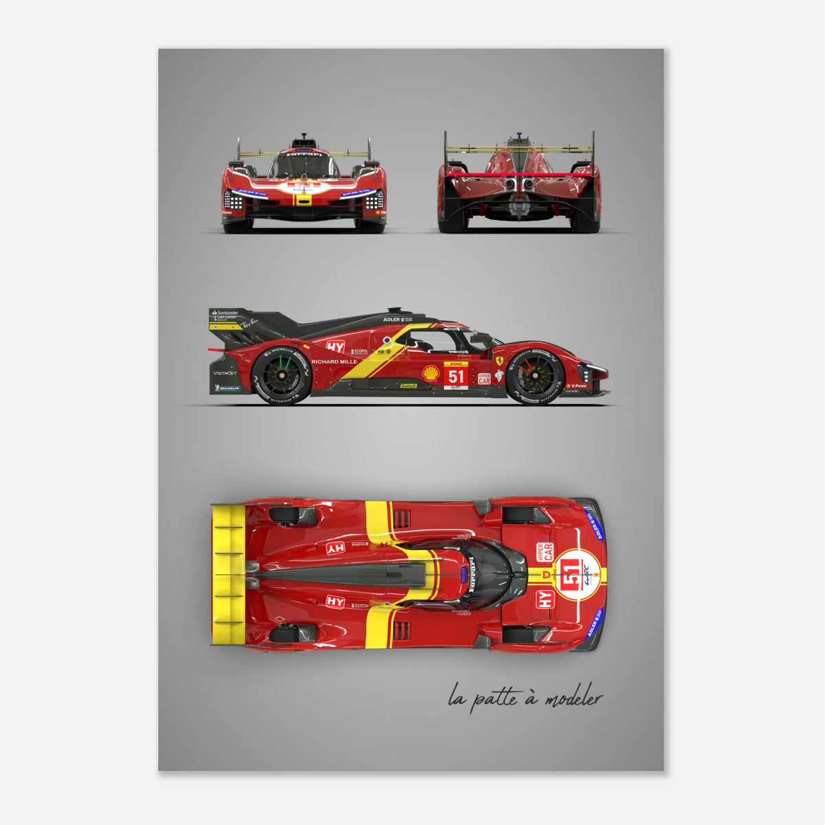 Italian Sports Car Aluminum Print - Classic Racing Art
