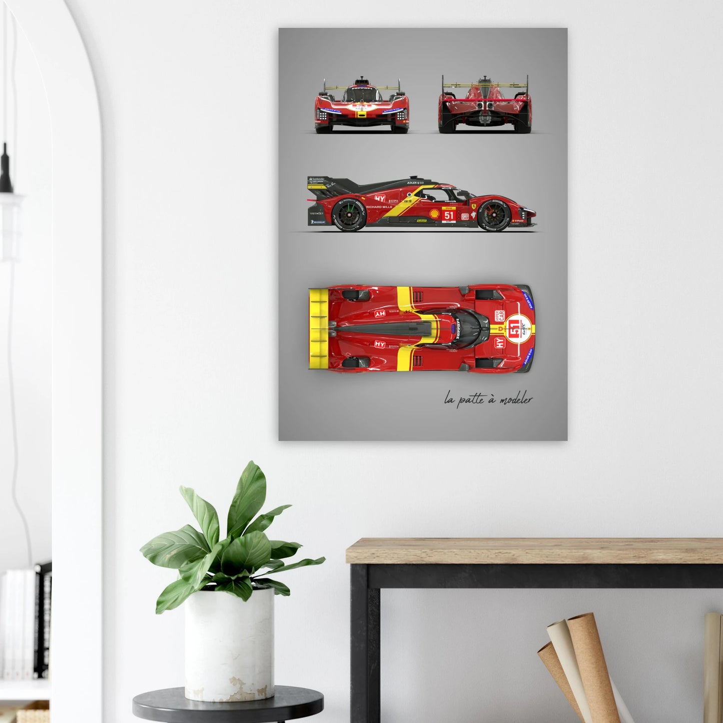 Italian Sports Car Aluminum Print - Classic Racing Art