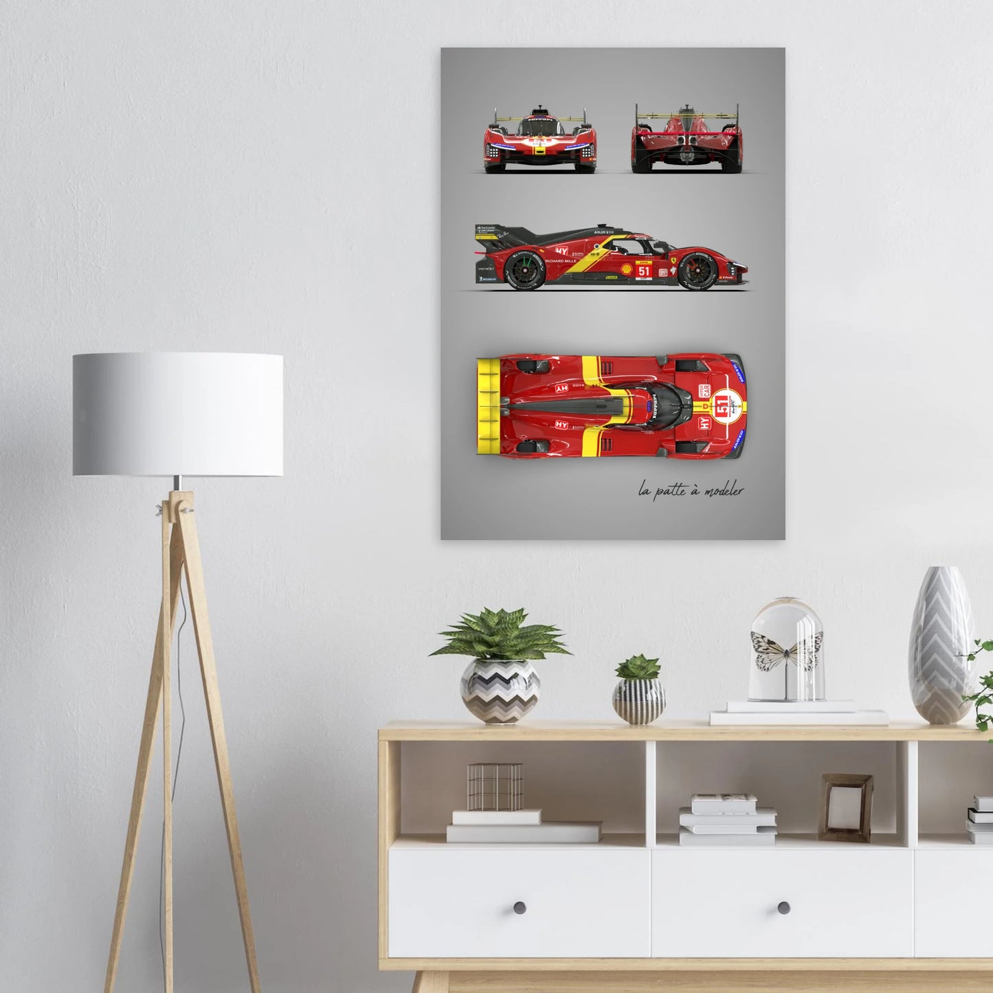 Italian Sports Car Aluminum Print - Classic Racing Art