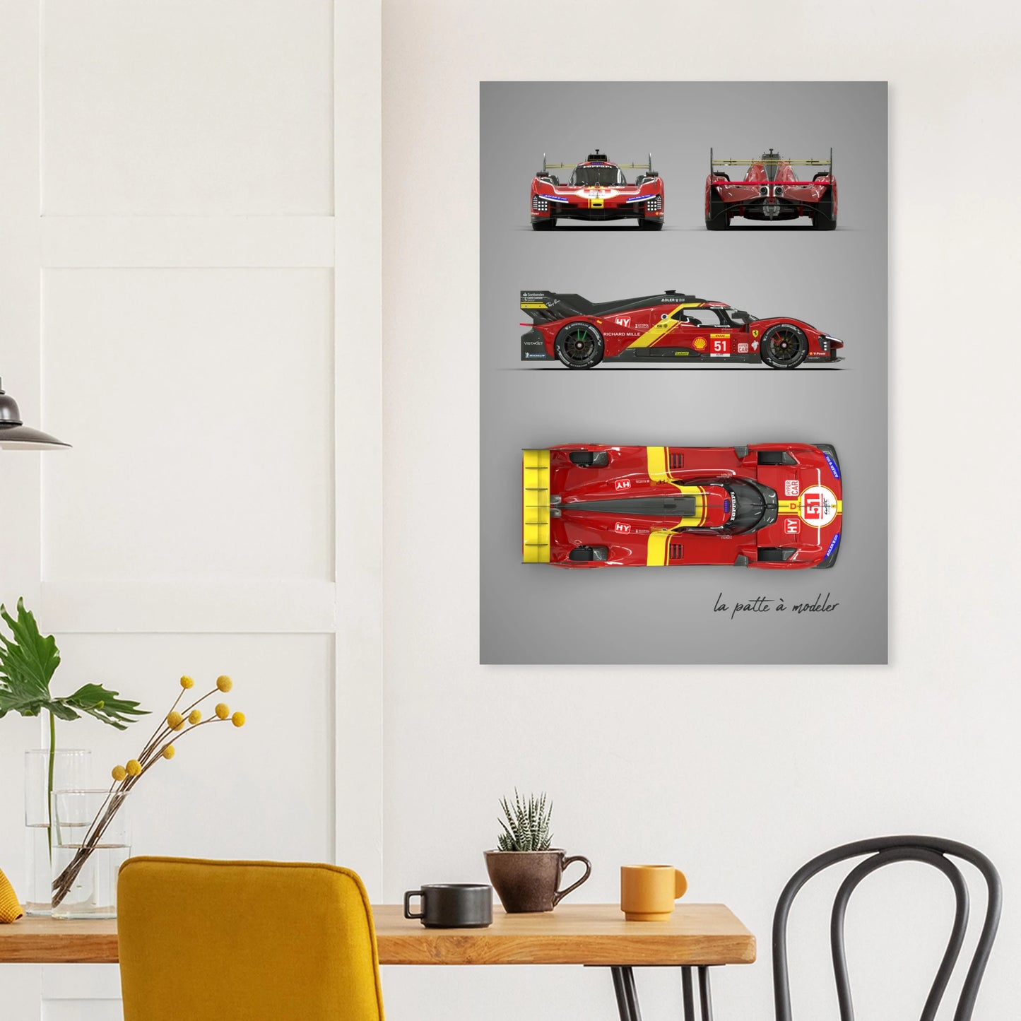 Italian Sports Car Aluminum Print - Classic Racing Art