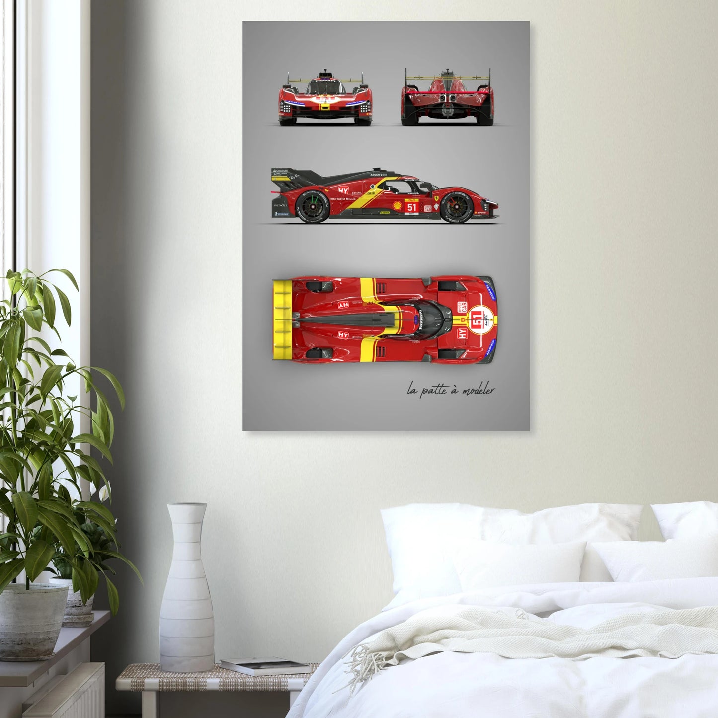 Italian Sports Car Aluminum Print - Classic Racing Art