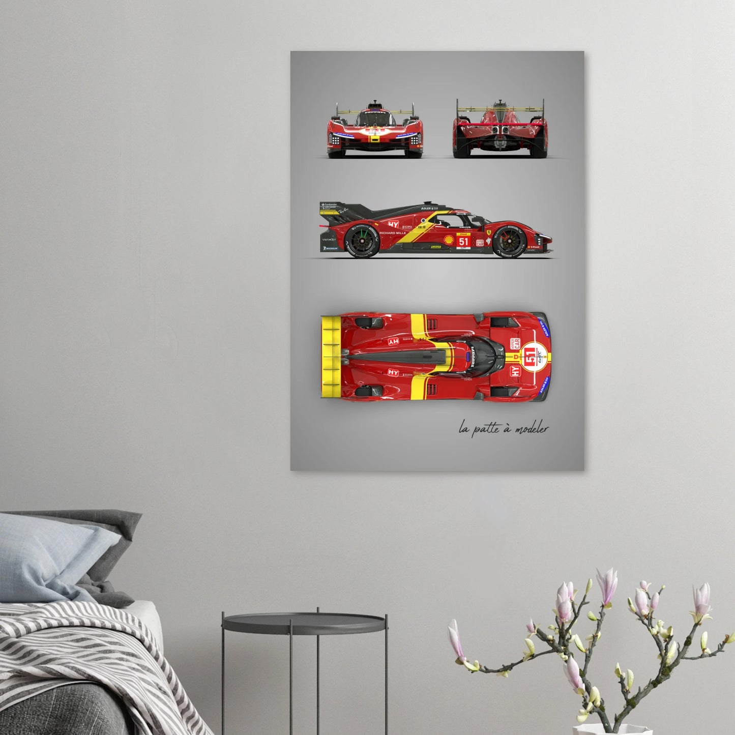 Italian Sports Car Aluminum Print - Classic Racing Art