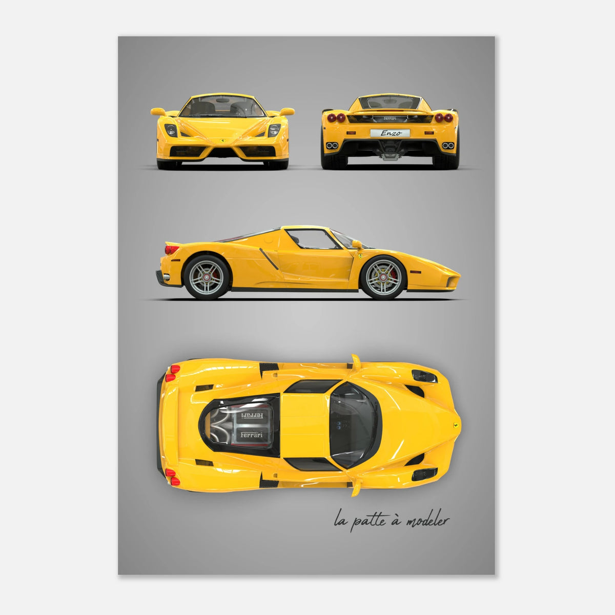 Italian Sports Car Aluminum Print - Classic Heritage Art