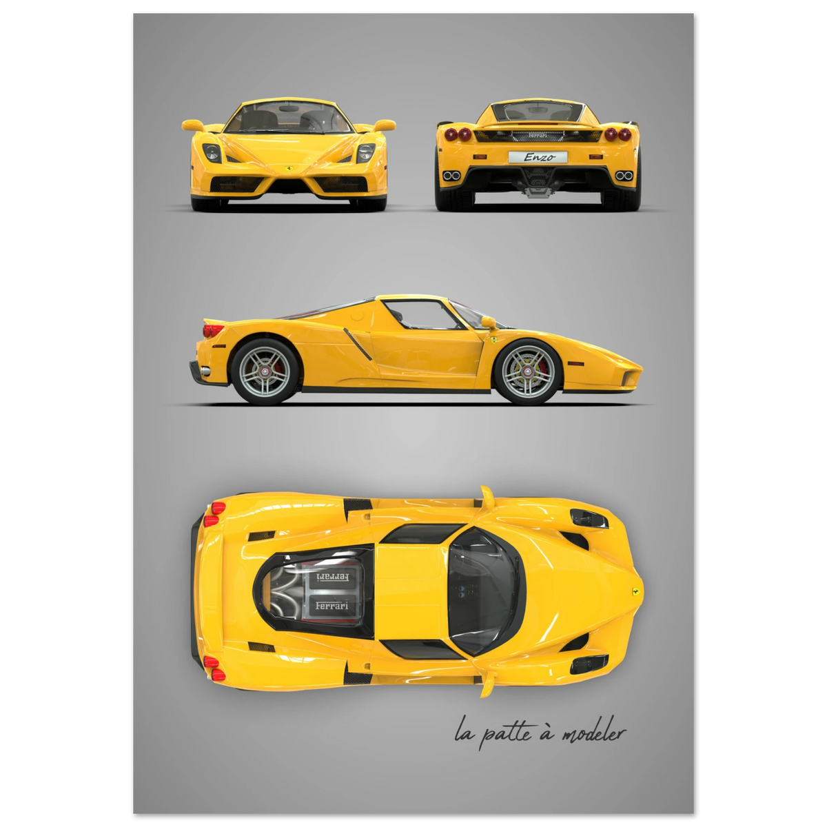 Italian Sports Car Aluminum Print - Classic Heritage Art