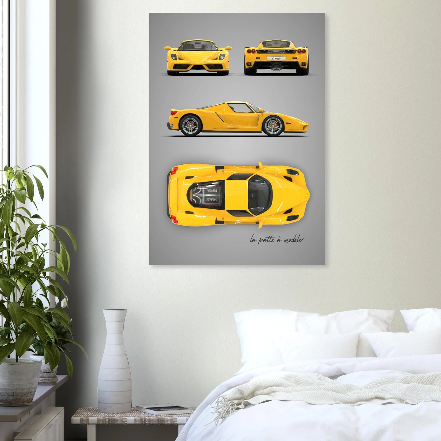 Italian Sports Car Aluminum Print - Classic Heritage Art