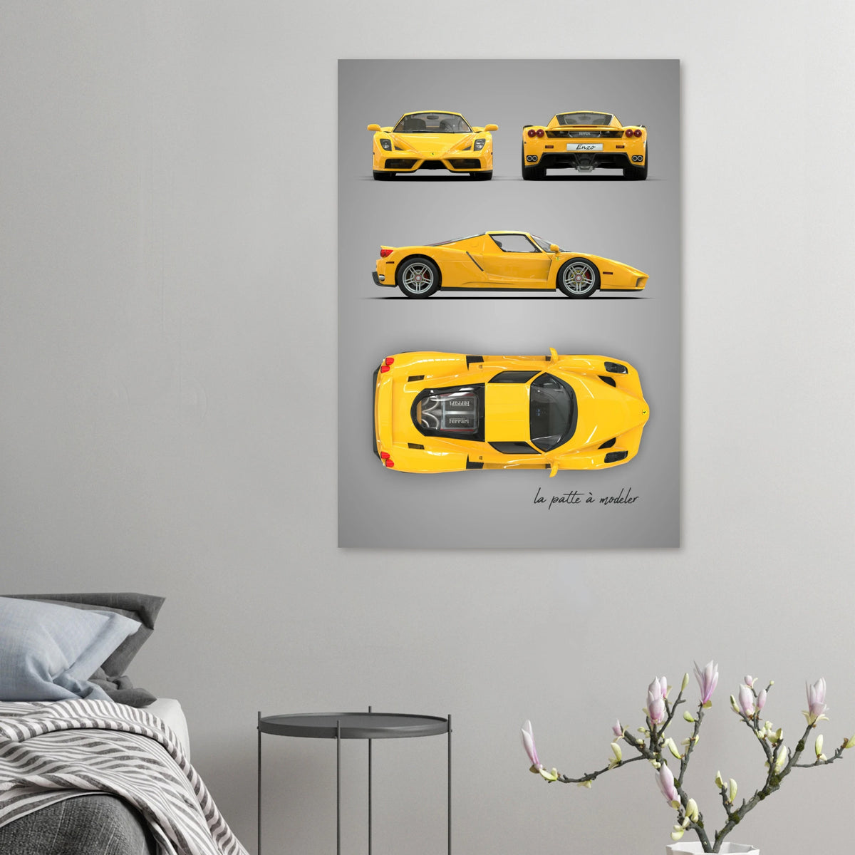 Italian Sports Car Aluminum Print - Classic Heritage Art