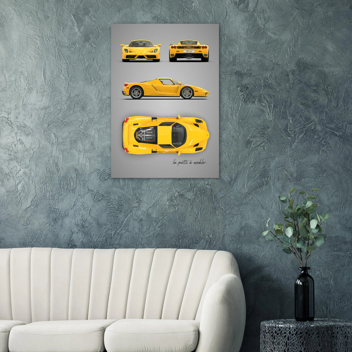 Italian Sports Car Aluminum Print - Classic Heritage Art