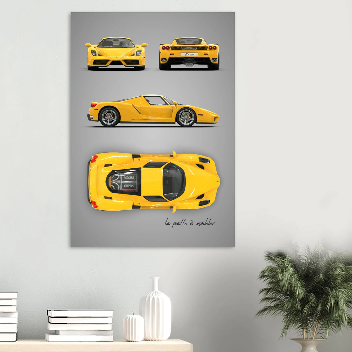 Italian Sports Car Aluminum Print - Classic Heritage Art