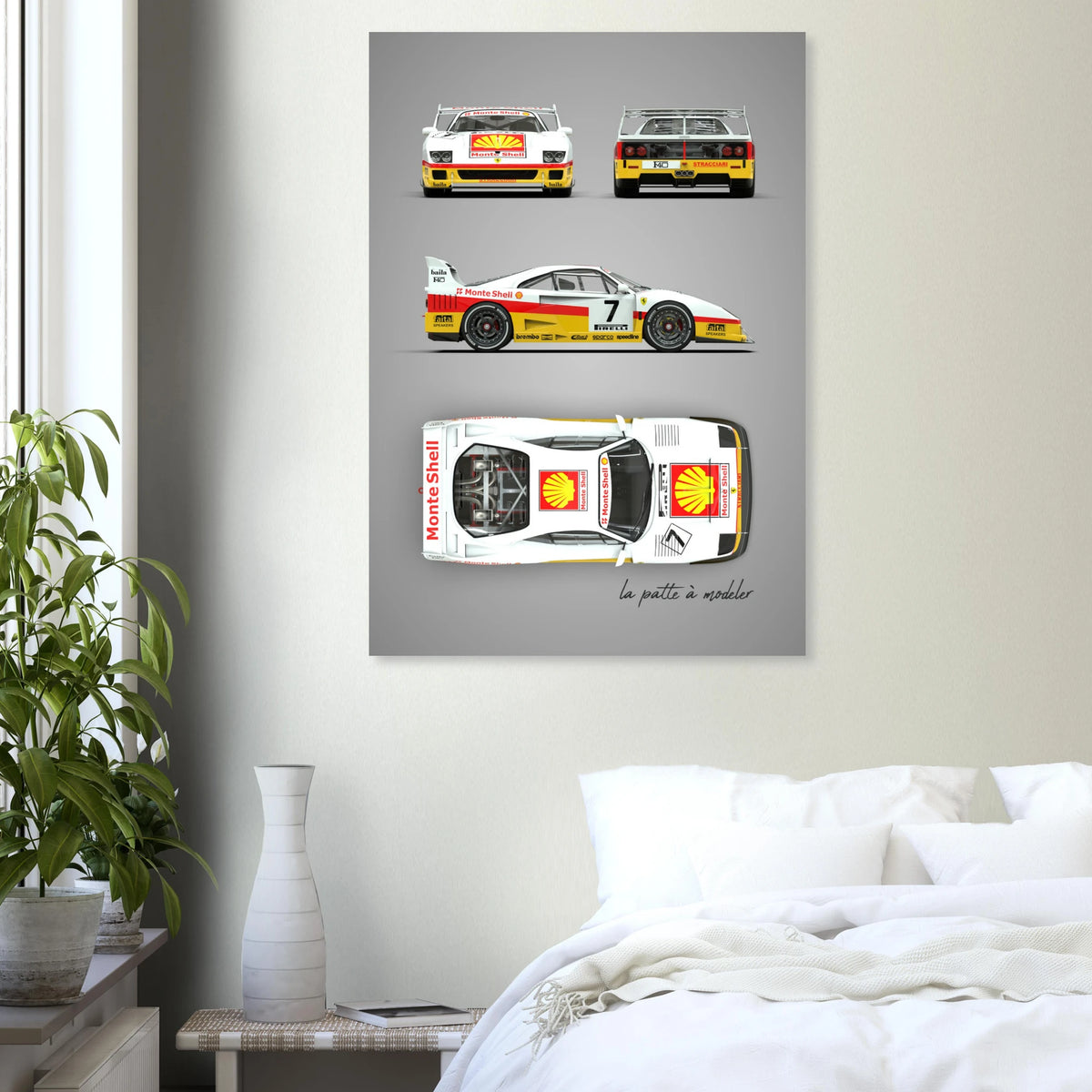 Italian Supercar Aluminum Print - Turbo Performance Art