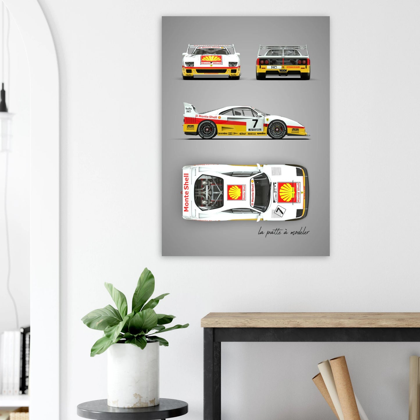 Italian Supercar Aluminum Print - Turbo Performance Art