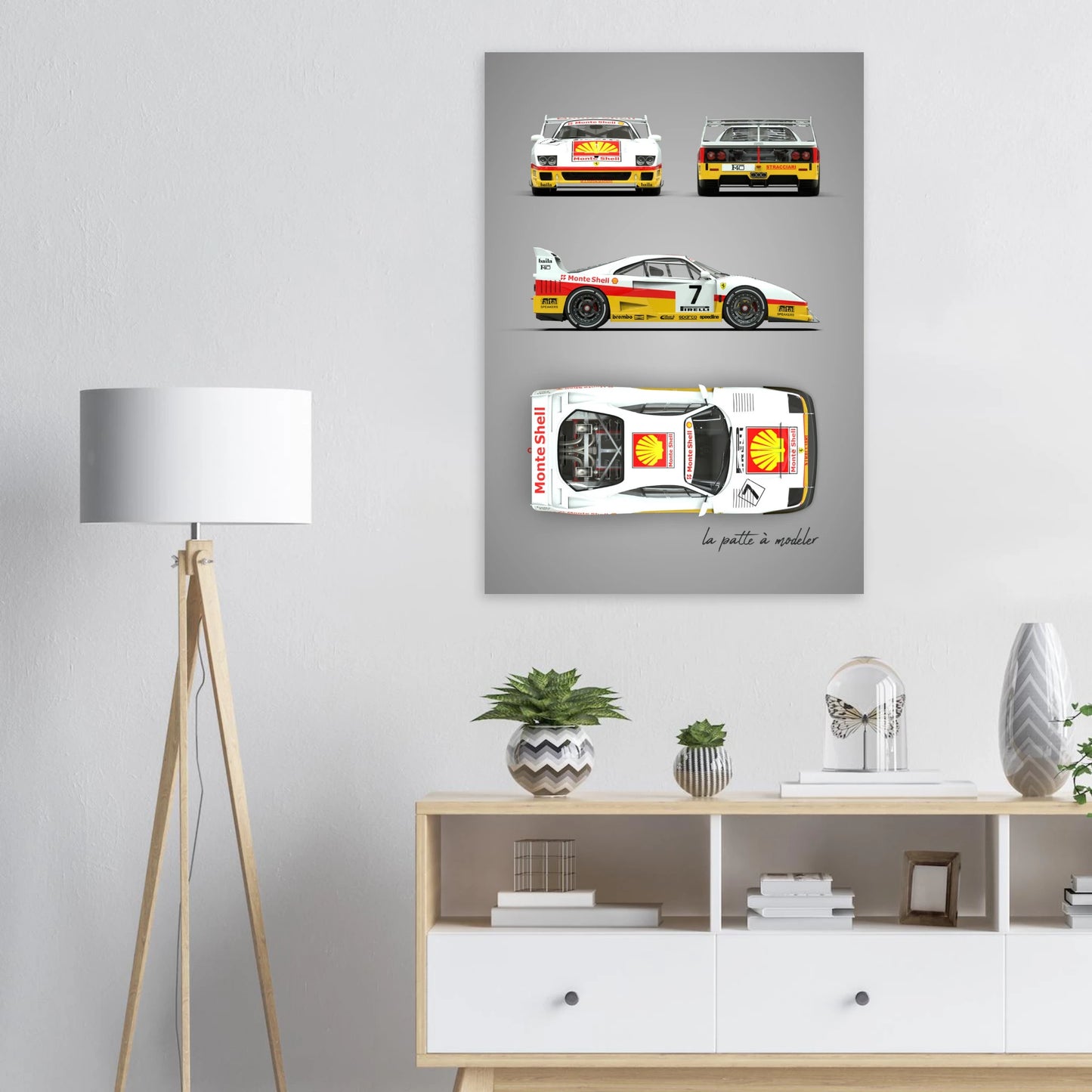 Italian Supercar Aluminum Print - Turbo Performance Art