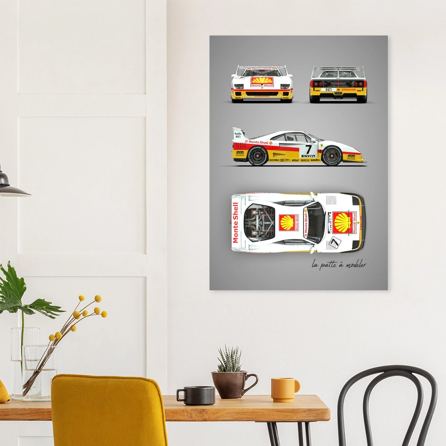 Italian Supercar Aluminum Print - Turbo Performance Art