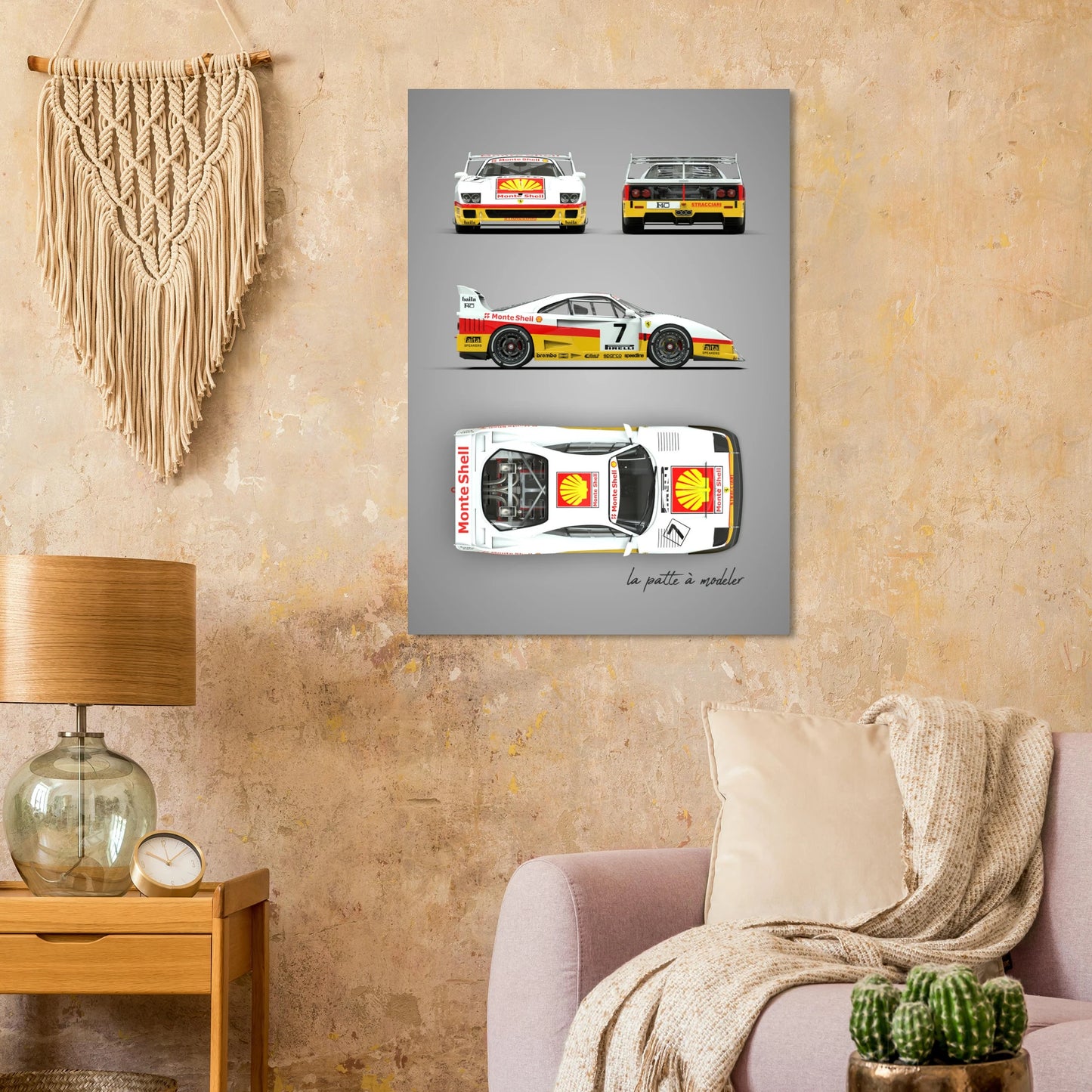 Italian Supercar Aluminum Print - Turbo Performance Art