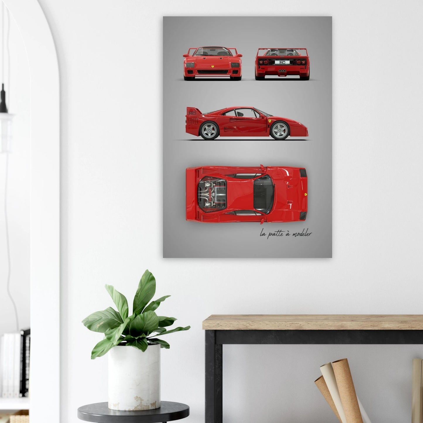 Italian Supercar Aluminum Print - 1980s Performance Legend Art