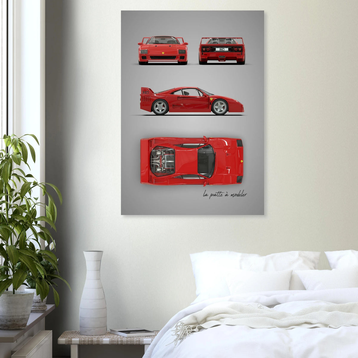 Italian Supercar Aluminum Print - 1980s Performance Legend Art