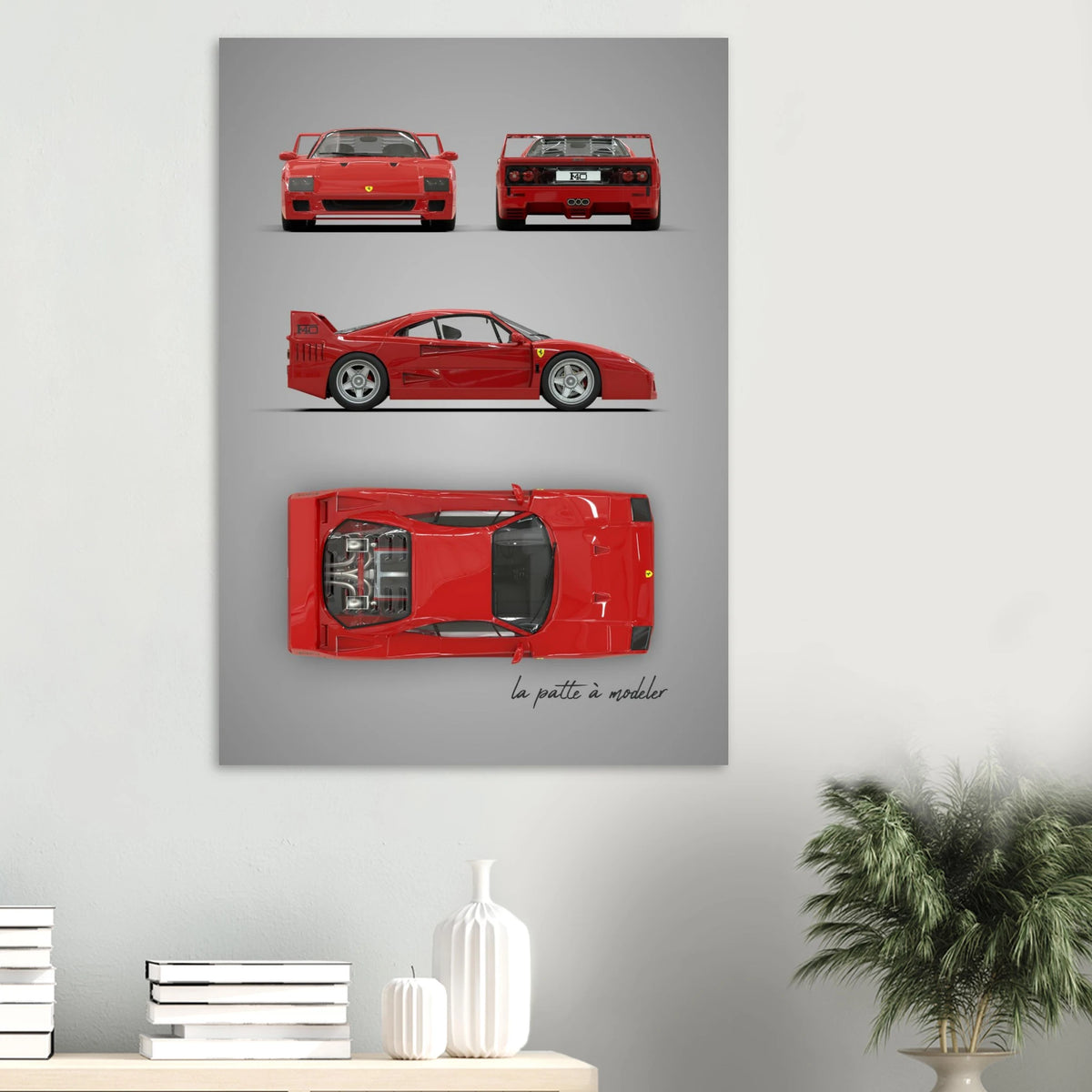 Italian Supercar Aluminum Print - 1980s Performance Legend Art