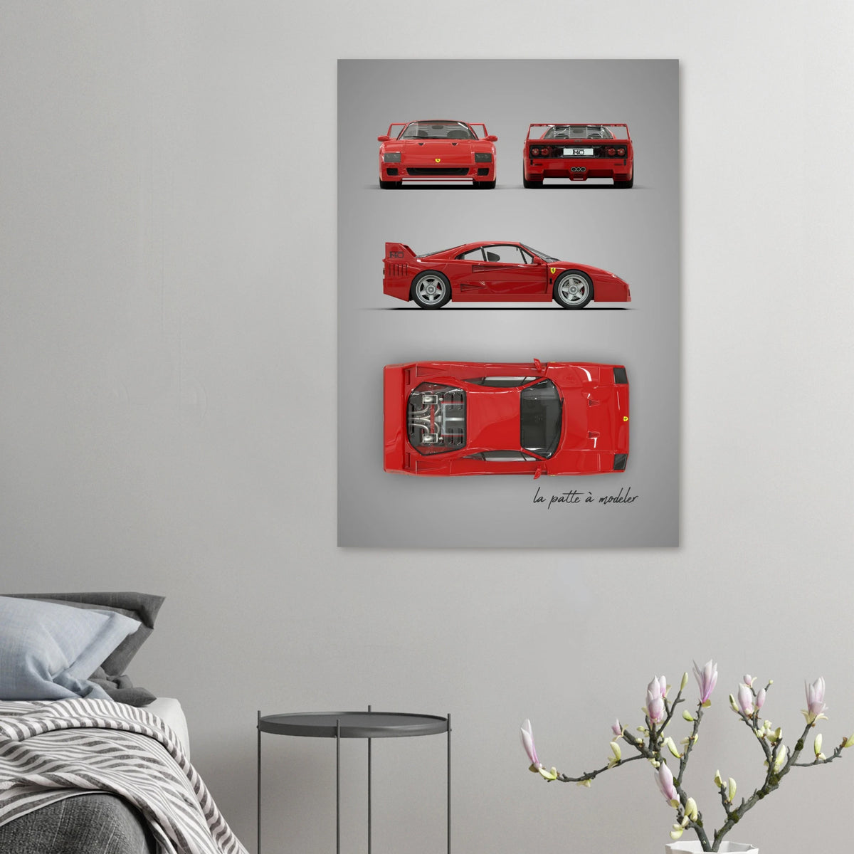 Italian Supercar Aluminum Print - 1980s Performance Legend Art