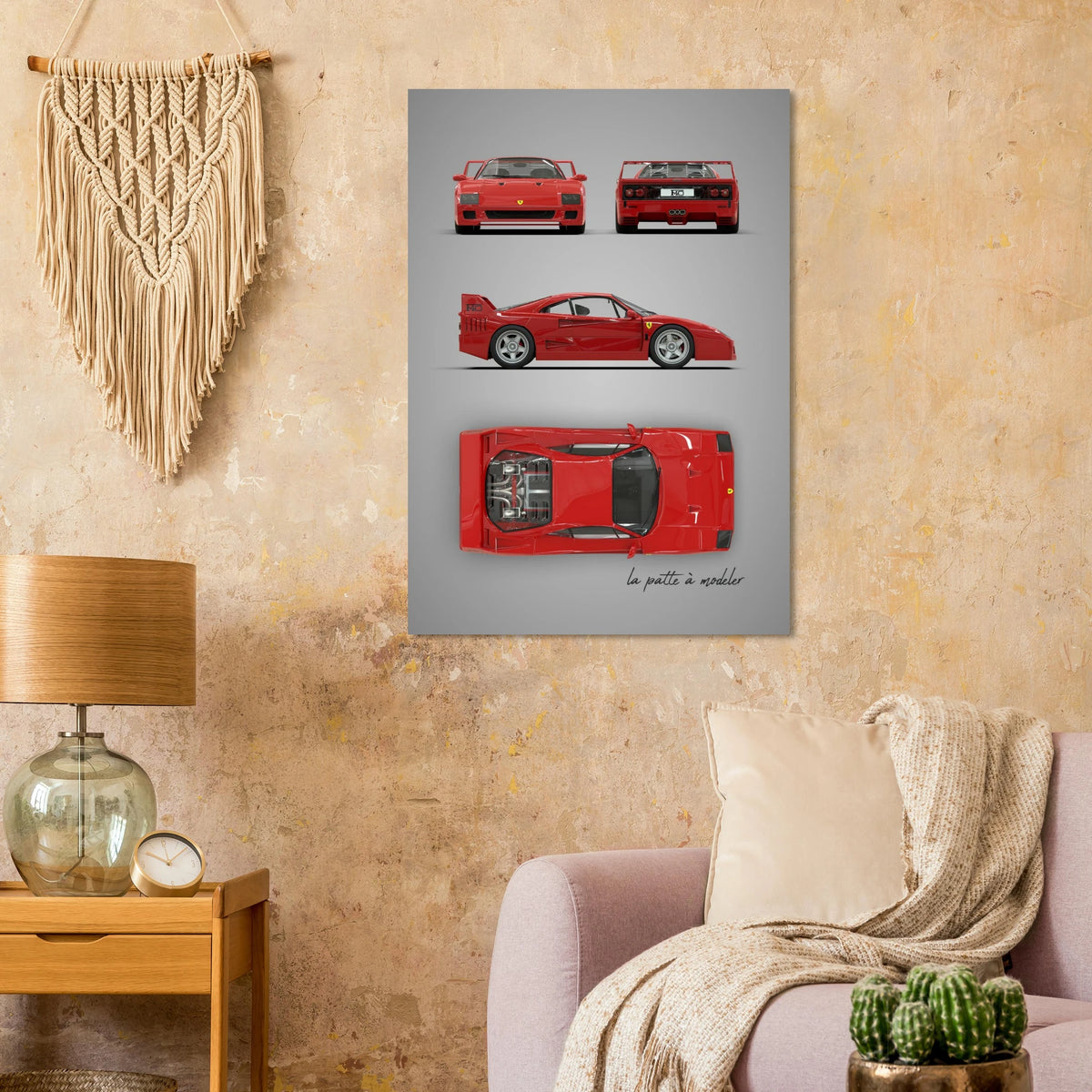 Italian Supercar Aluminum Print - 1980s Performance Legend Art