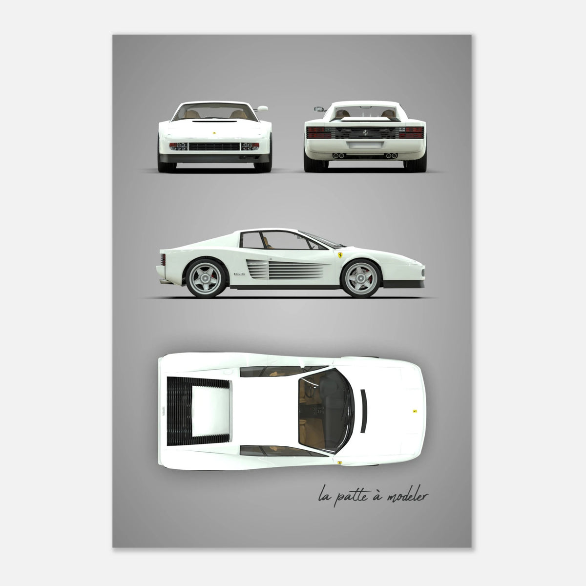 Italian Sports Car Aluminum Print - Classic Racing Heritage Art