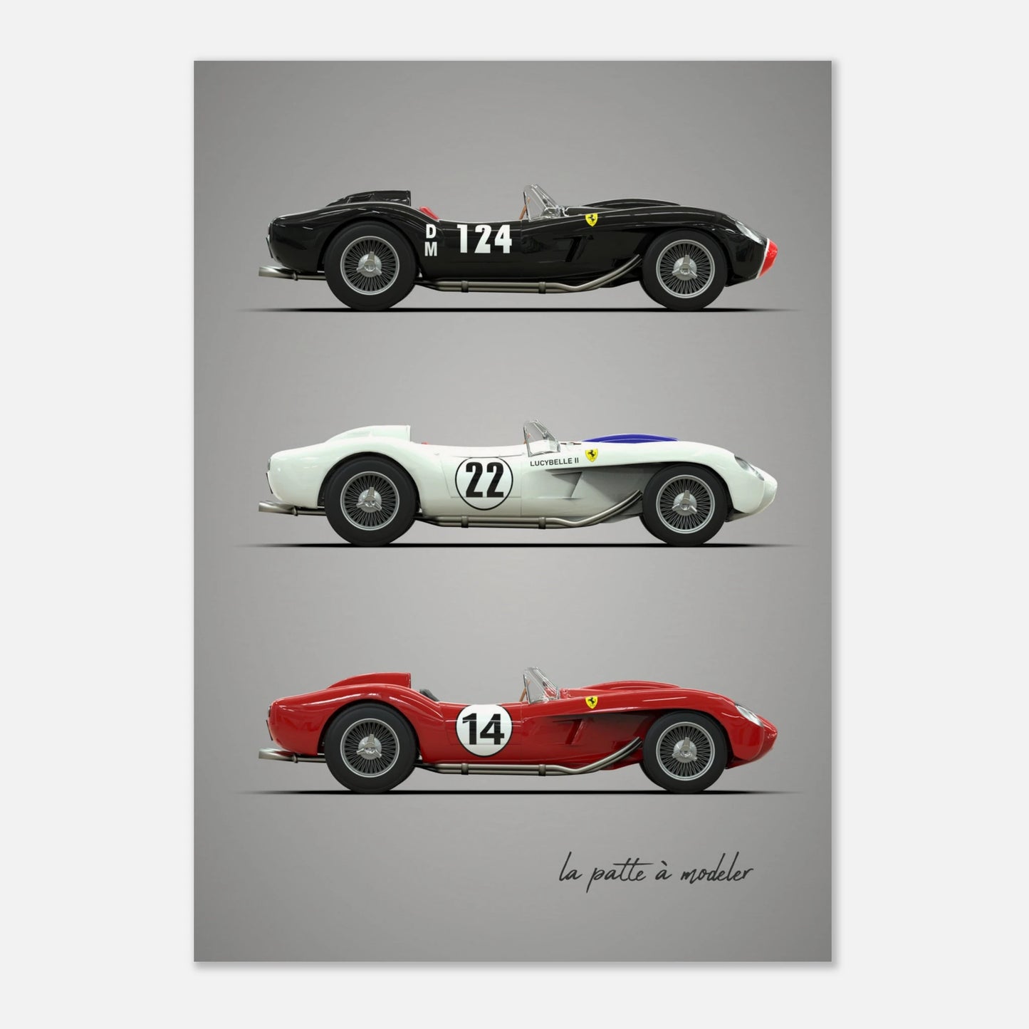 Italian Sports Car Poster - Classic Racing Art Print