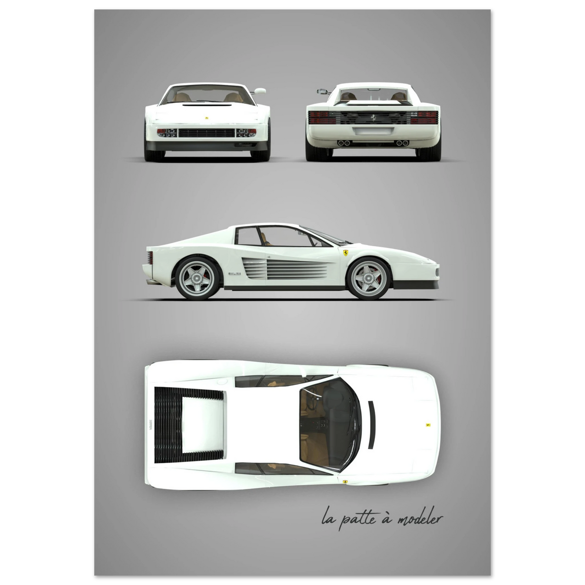 Italian Sports Car Aluminum Print - Classic Racing Heritage Art