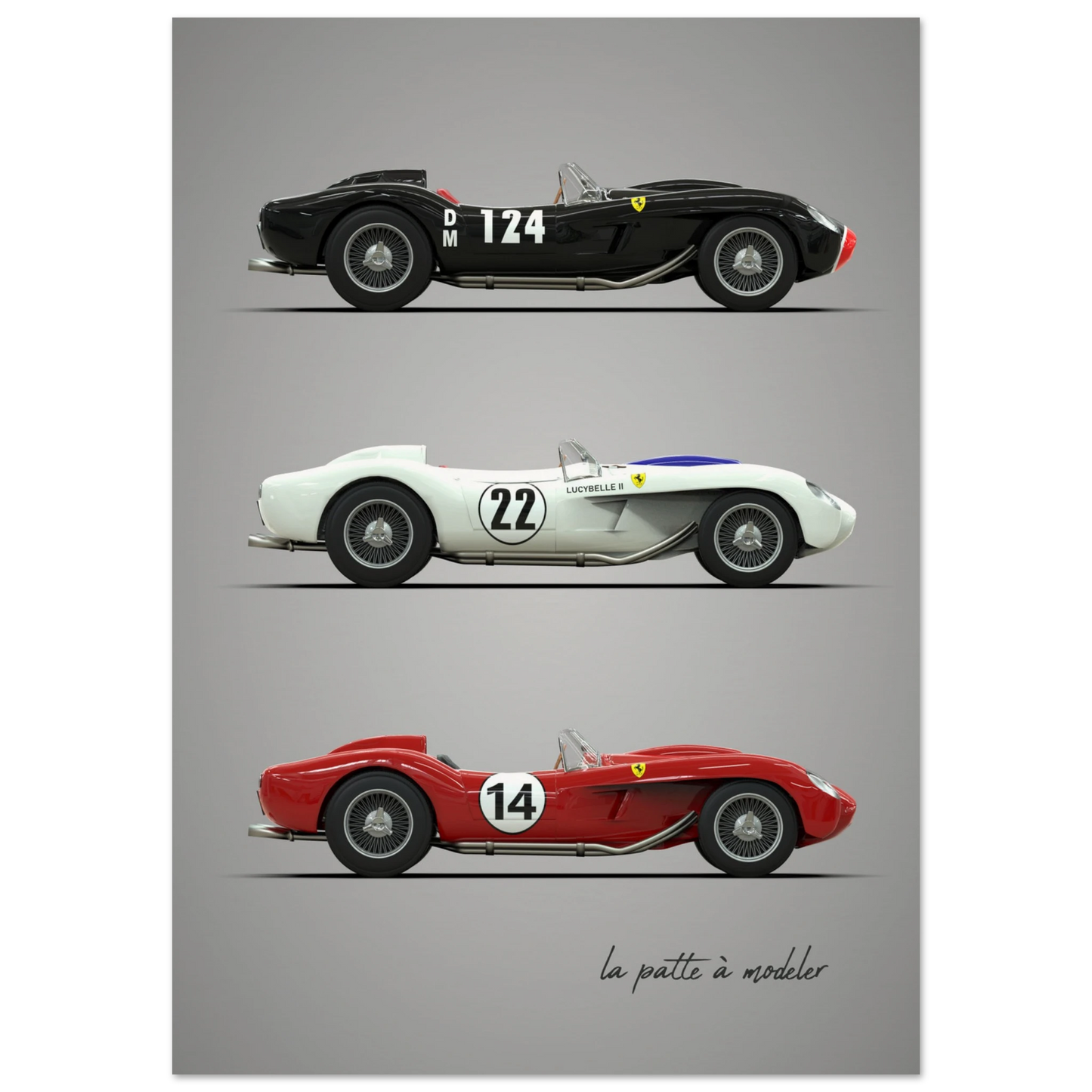 Italian Sports Car Poster - Classic Racing Art Print