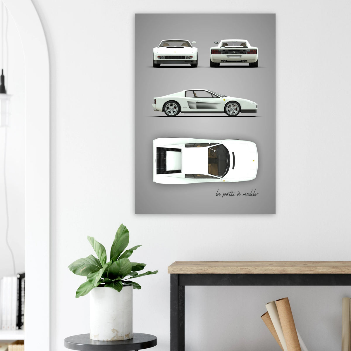 Italian Sports Car Aluminum Print - Classic Racing Heritage Art