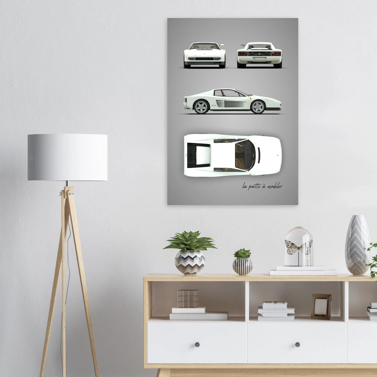 Italian Sports Car Aluminum Print - Classic Racing Heritage Art