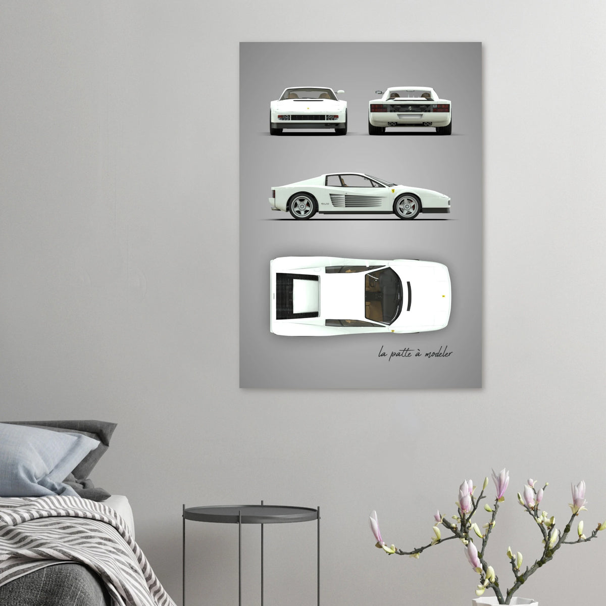 Italian Sports Car Aluminum Print - Classic Racing Heritage Art