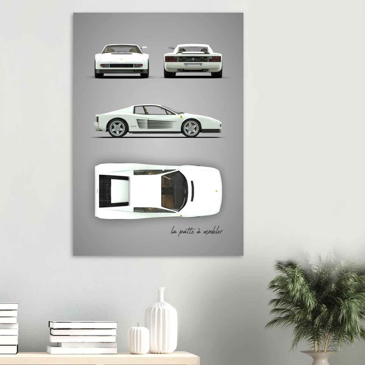 Italian Sports Car Aluminum Print - Classic Racing Heritage Art