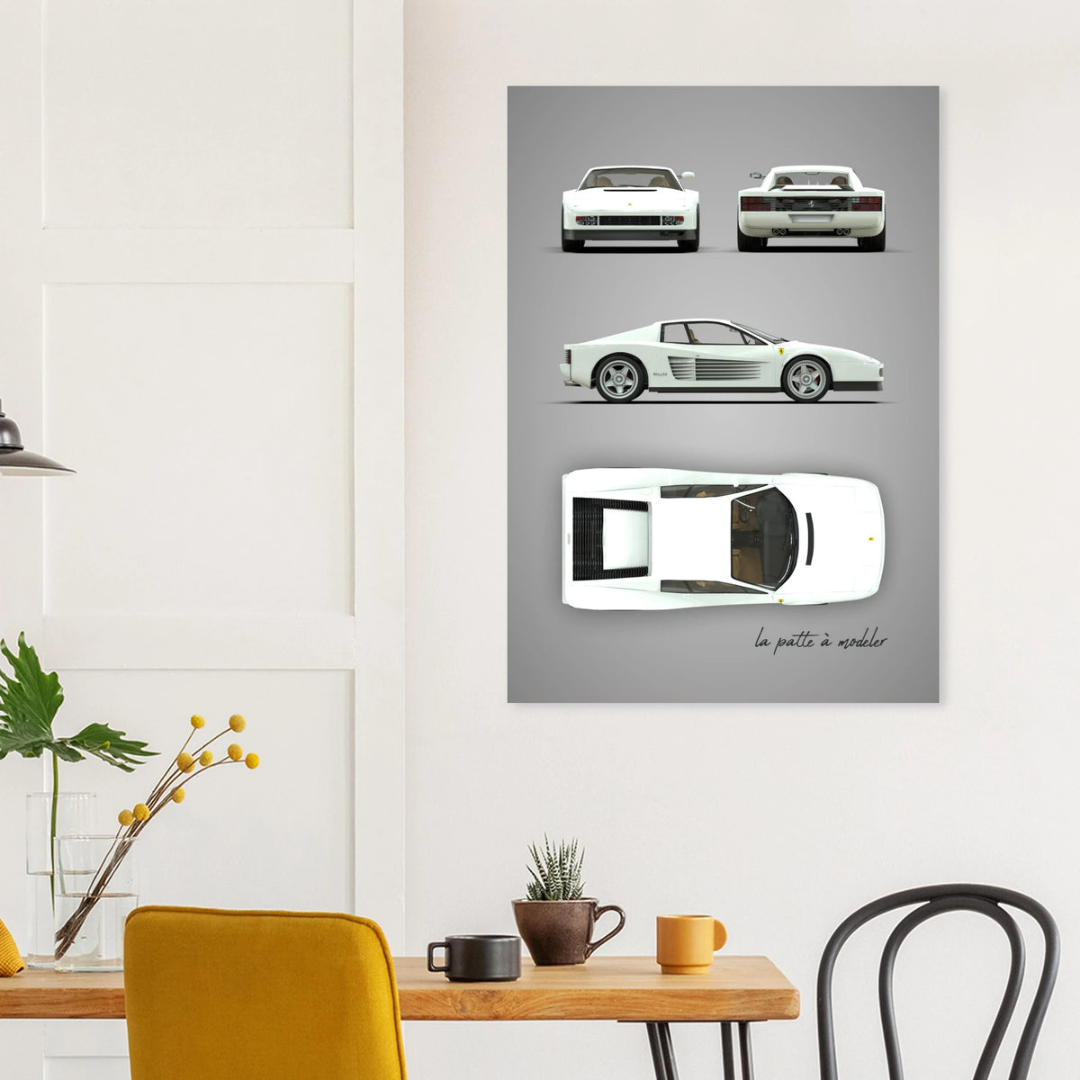 Italian Sports Car Aluminum Print - Classic Racing Heritage Art