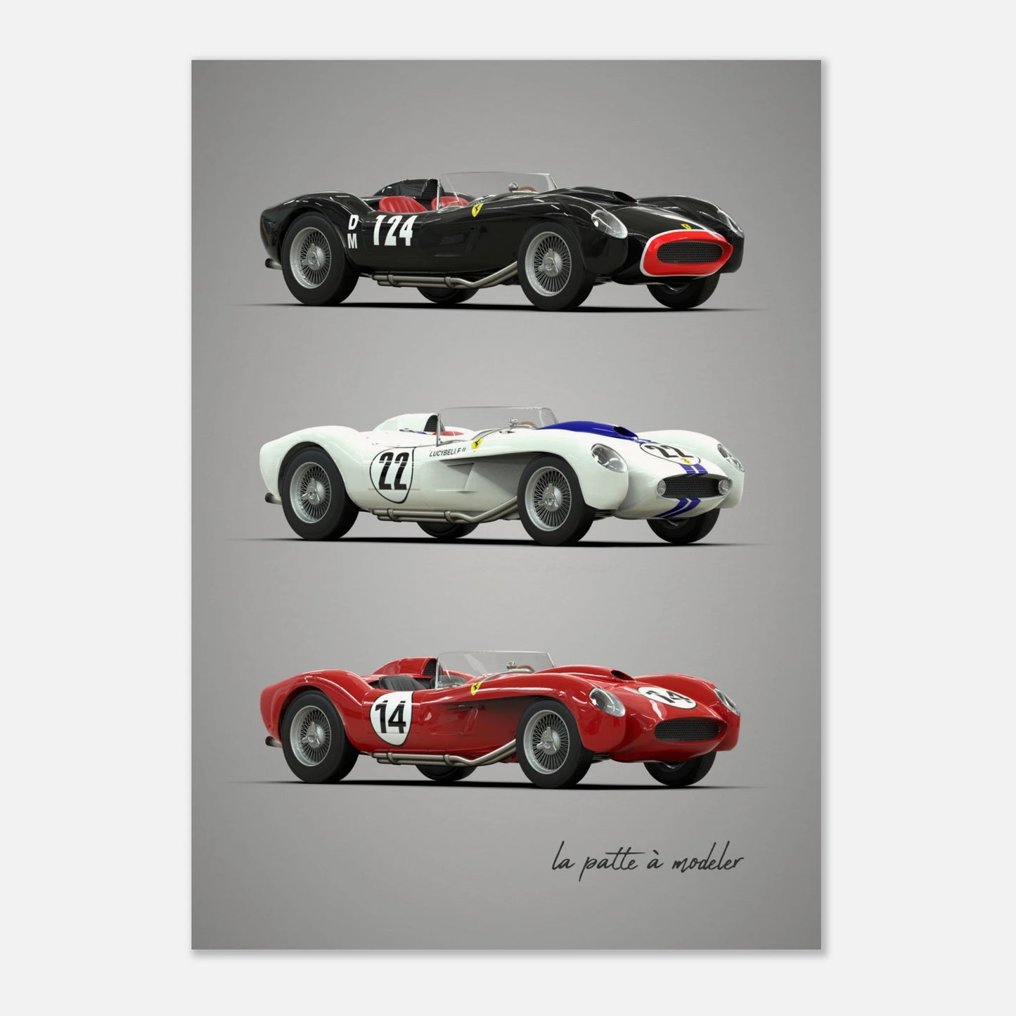 Italian GT Car Poster - Classic Sports Car Art Print