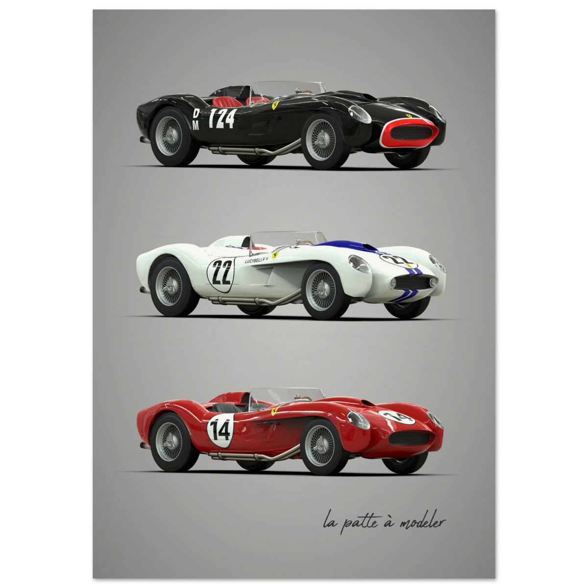 Italian GT Car Poster - Classic Sports Car Art Print