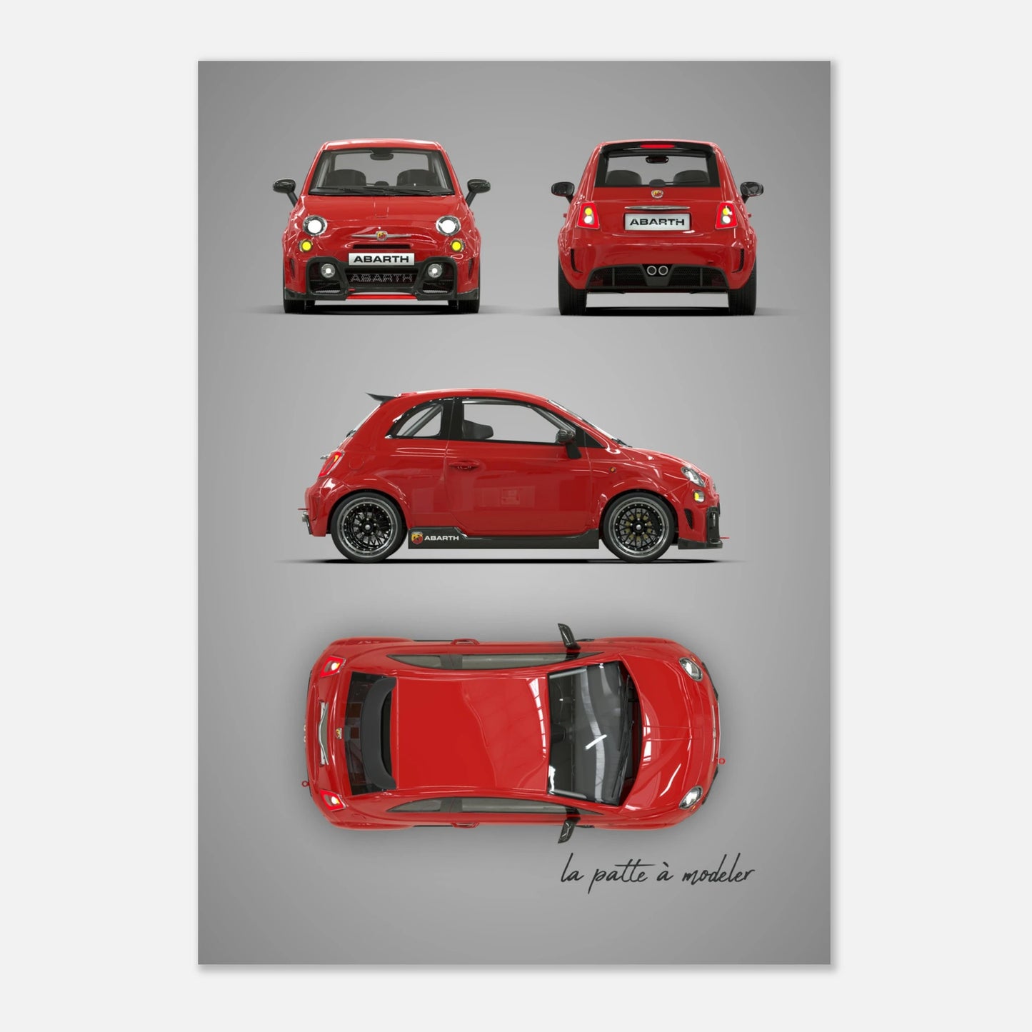 Italian Vintage Car Aluminum Print - Classic Heritage Art