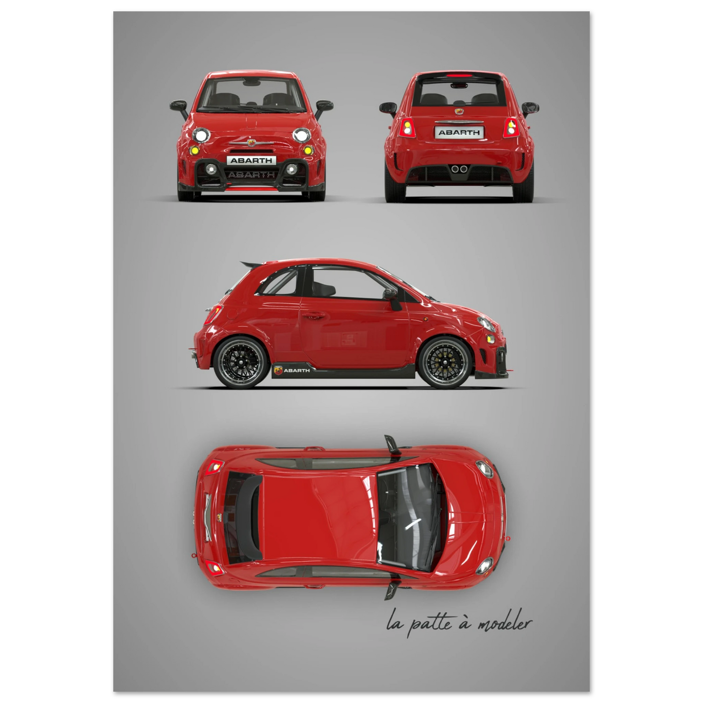 Italian Vintage Car Aluminum Print - Classic Heritage Art