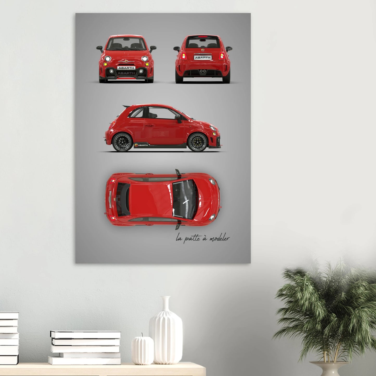 Italian Vintage Car Aluminum Print - Classic Heritage Art
