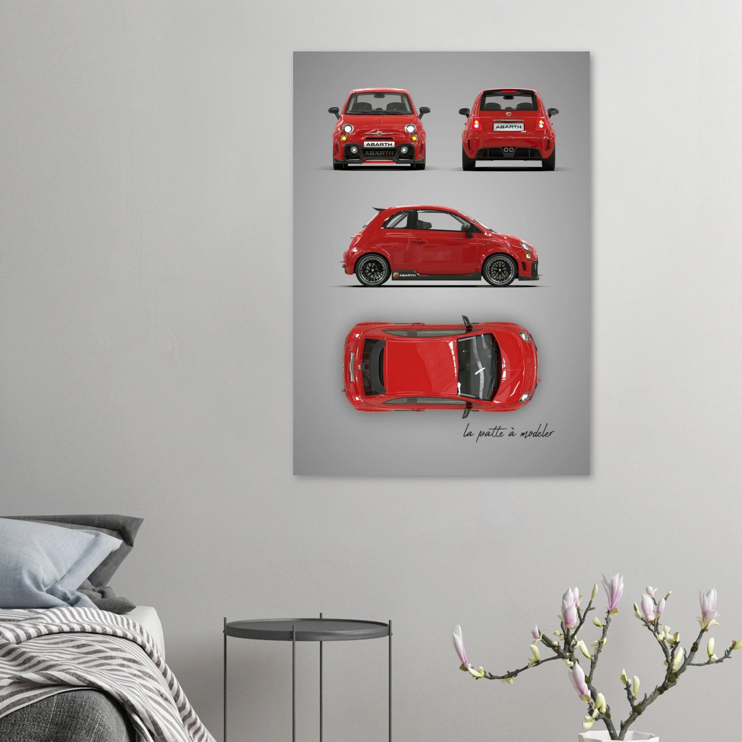 Italian Vintage Car Aluminum Print - Classic Heritage Art