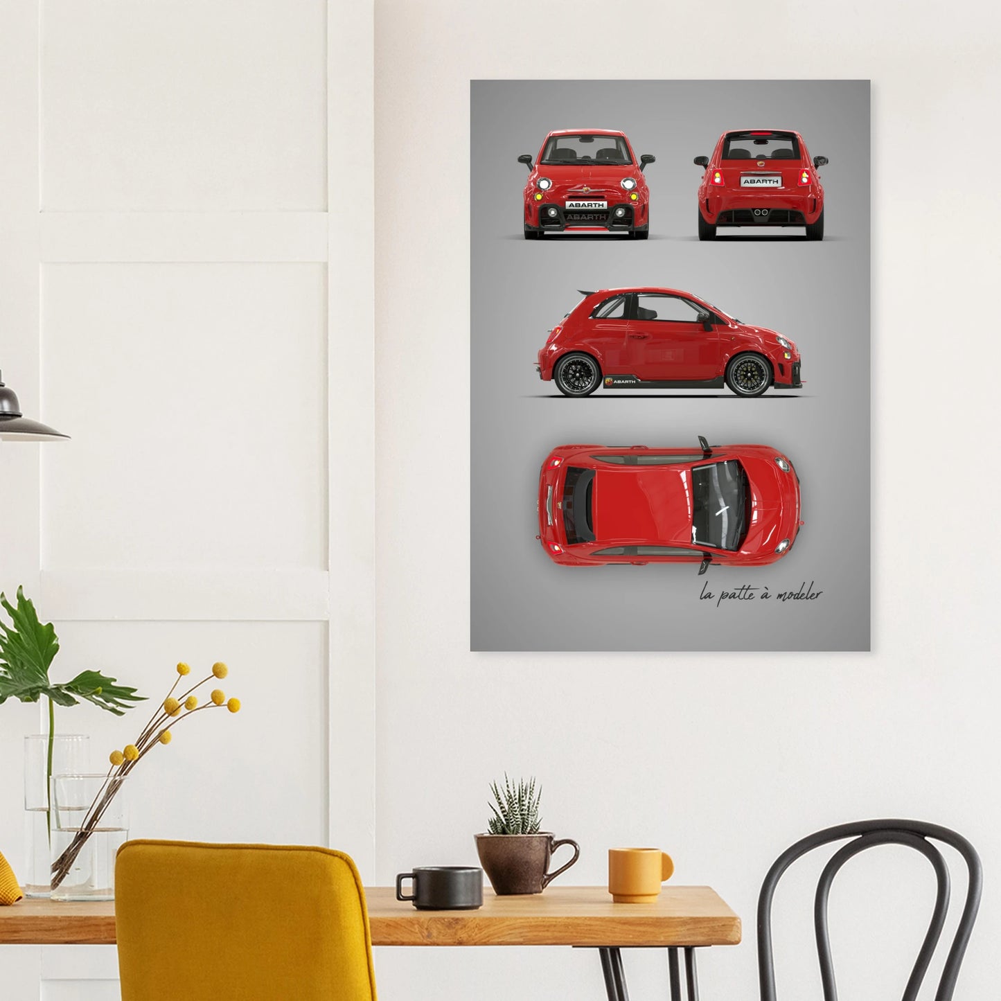 Italian Vintage Car Aluminum Print - Classic Heritage Art