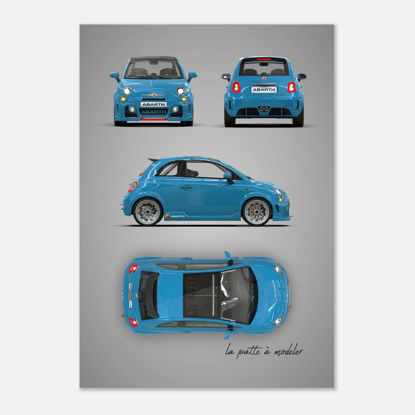 Italian Classic Car Aluminum Print - Vintage Icon Art