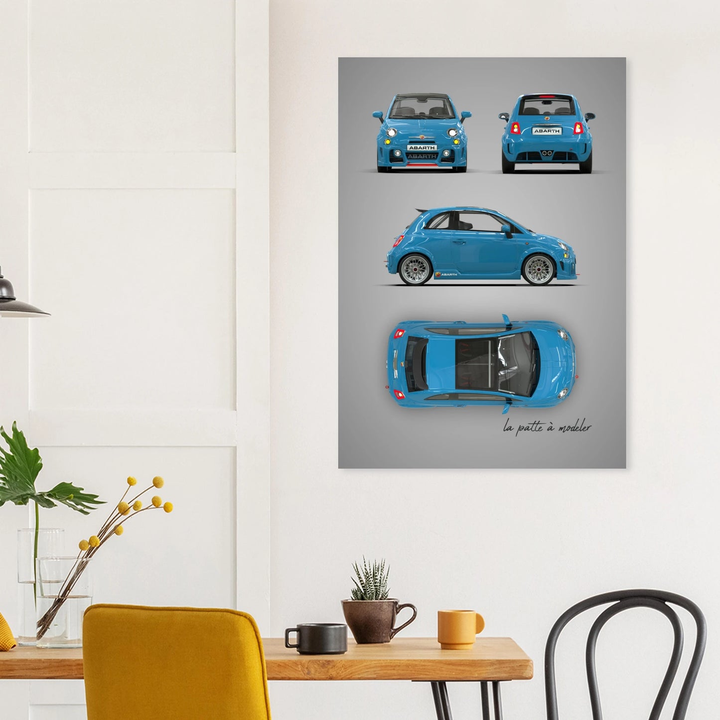 Italian Classic Car Aluminum Print - Vintage Icon Art