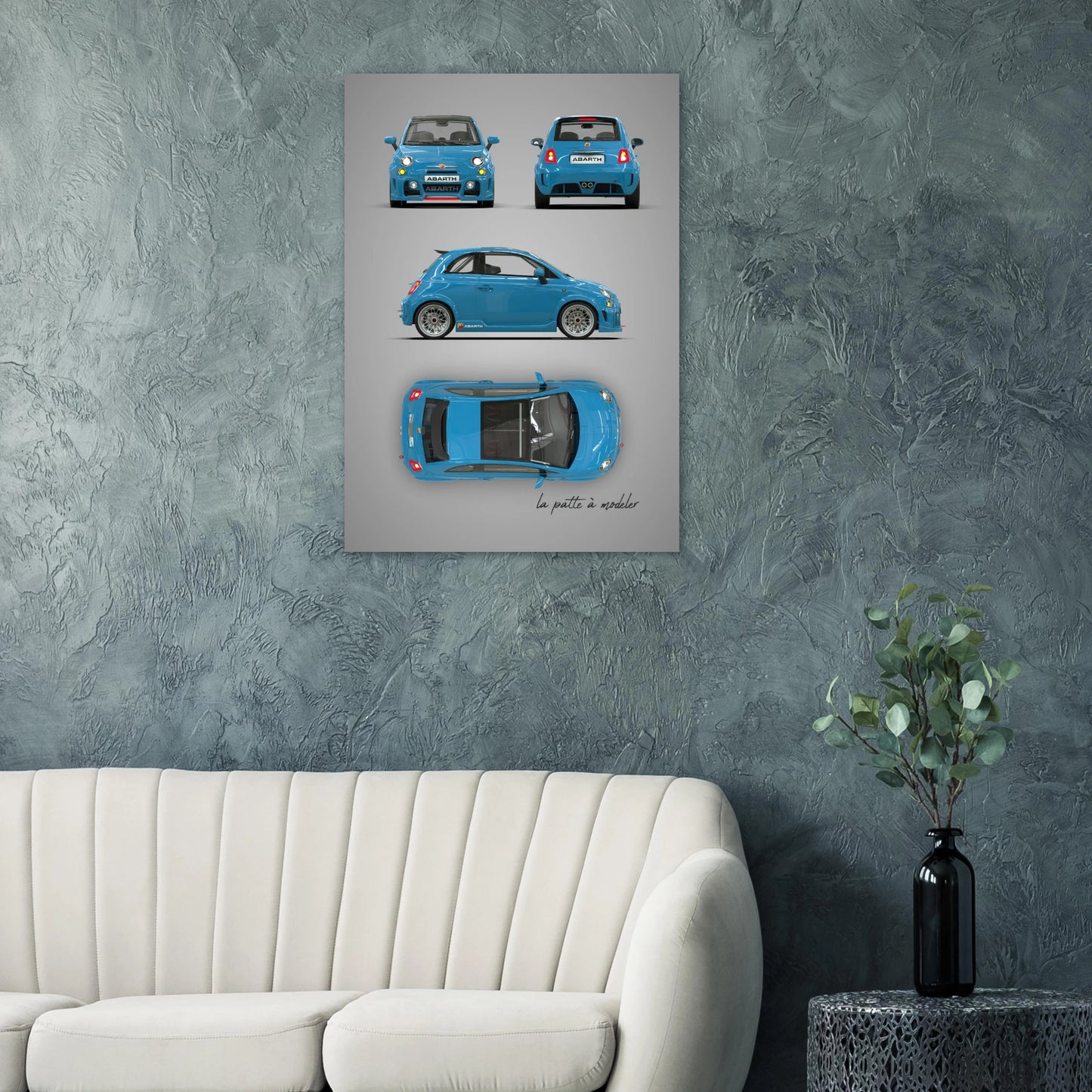 Italian Classic Car Aluminum Print - Vintage Icon Art