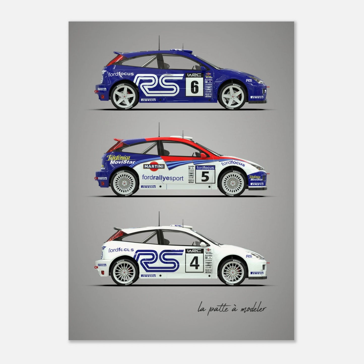 Modern Rally Car Poster - Championship Motorsport Art Print