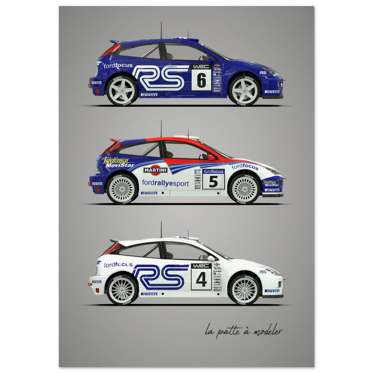 Modern Rally Car Poster - Championship Motorsport Art Print