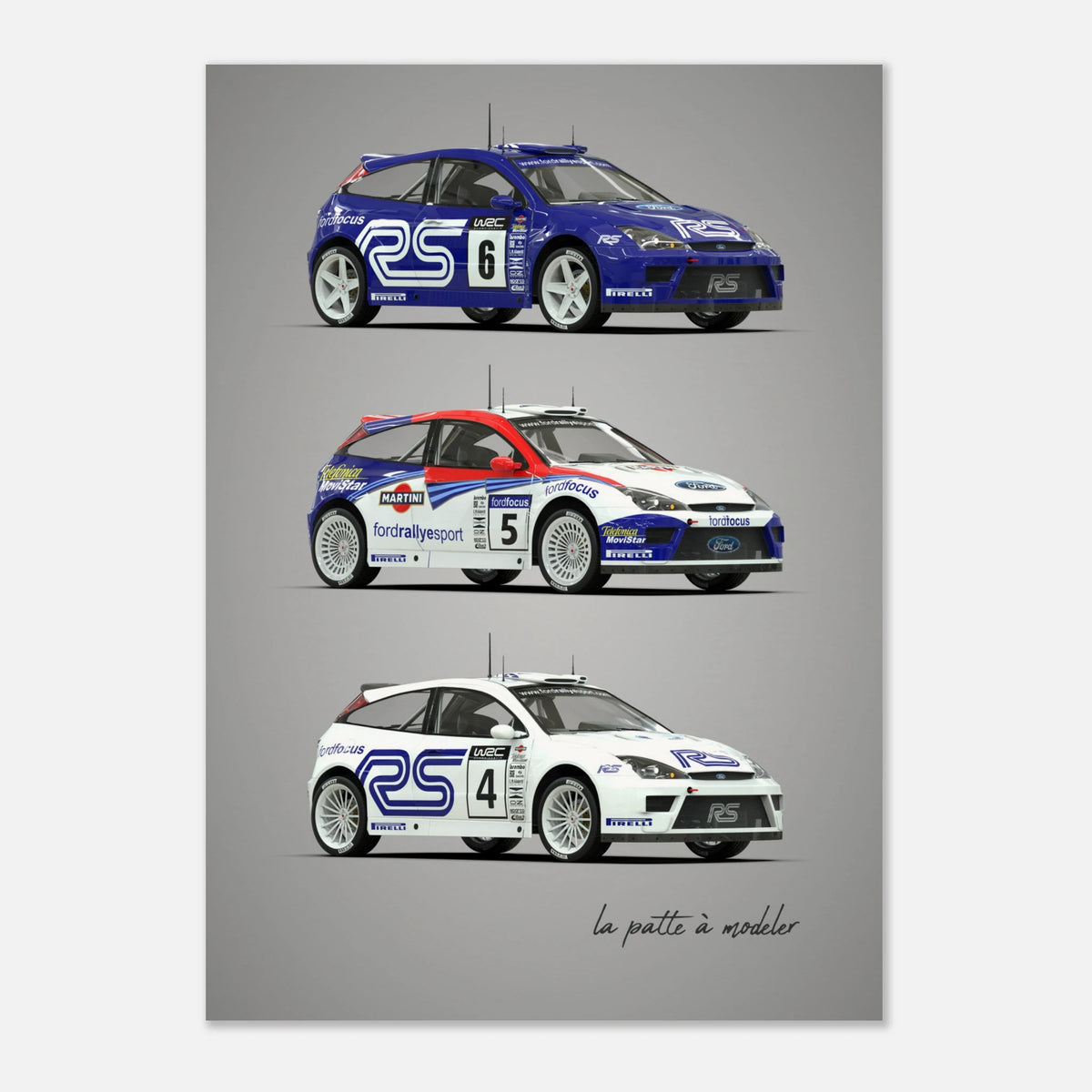 Rally Car Poster - Modern Championship Art Print