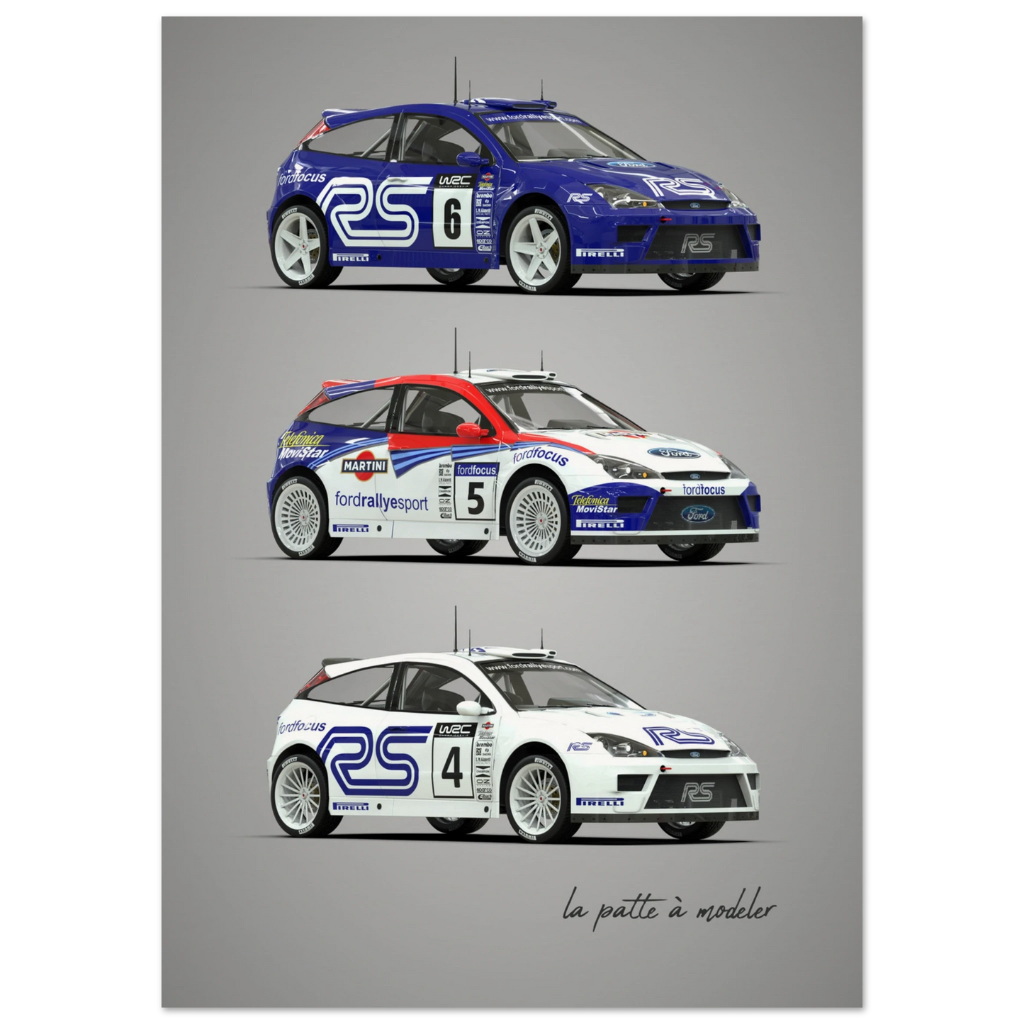 Rally Car Poster - Modern Championship Art Print