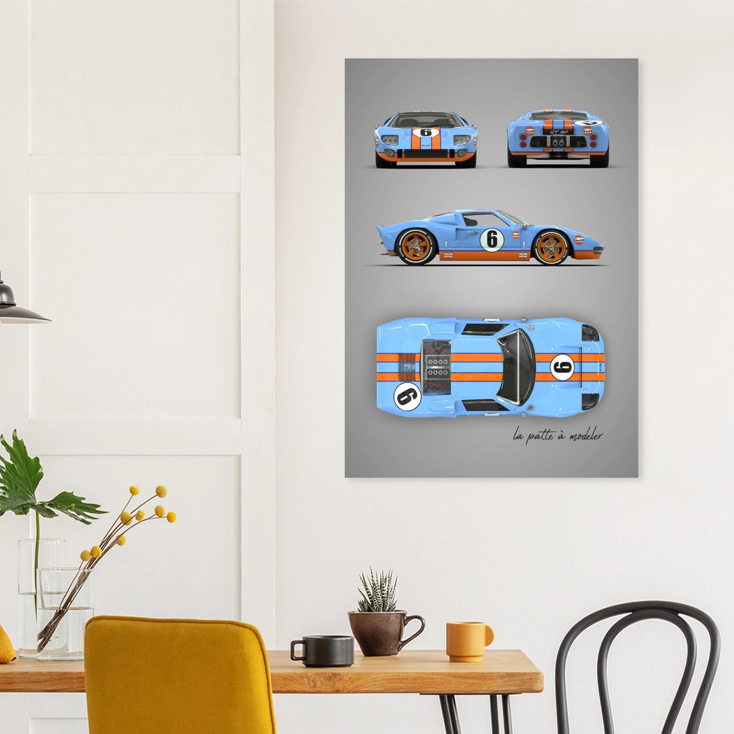 American Sports Car Aluminum Print - Racing Heritage Art